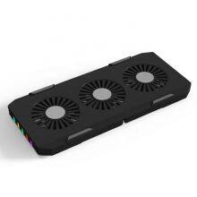 Desk 3 Cooling Fan Adjustable Foldable Laptop RGB Stand for Mac Air Pro for HP Computers Portable Computer Folding Bracket thumbnail-2