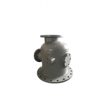 High Quality JQ641FM Ceramic Lined Feed Valve Carbon Steel Three-way Feed Valve Flange Bell Cover Flap Feed Valve thumbnail-3