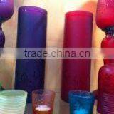 Colored Cylinder Glass Vase thumbnail-1
