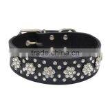 Professional Manufacturer Wholesale Diamond Litchi Grain Leather Pet Collar Dog Collars thumbnail-3