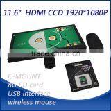 ZX-01LCD High Quality Video Microscope Theory and Trinocular Drawtube LCD Microscope Camera 11.6 Inches Screen With C-mount thumbnail-3