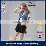 Wholesale Waistcoats for Boys Denim Hooded Children Denim Vest thumbnail-5