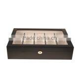 FS1701 Wooden Watch Display Box Large Black Painting Display Glass Top Quality Choice thumbnail-3