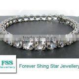 FSSB007WT fashion silver jewelry /topaz bracelet