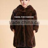 100% Natural Mink Fur Coat for Sale thumbnail-1
