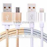 High Speed Best Selling Products Nylon Type C Usb Date Cable for Android and Iphone thumbnail-1