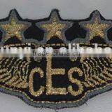 Cheap Embroidery Gold Thread Patches thumbnail-1