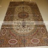 high density turkish hand knotted silk rug handmade silk carpet