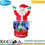 DJ-168 6ft christmas santa claus with music roll inside inflatable bubble ball decoration                        
                                                Quality Choice