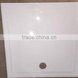Square White Glossy Stone Resin Low Shower Tray Factory thumbnail-1