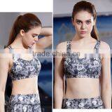 Hot Sex Women's Sport Bra Active Wear Custom Sport Bra Pretty Flower Pattern Bra Sport Girls thumbnail-1