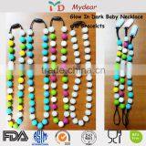 Custom Silicone Beads Teething Necklace Glow in the Dark Beads thumbnail-3