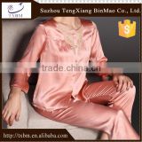 100%mulberry silk pajama for lady, silk shirt and pants