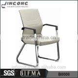 Conference pu Back Meeting Chair, Chromed Armrest ,without Wheels thumbnail-1
