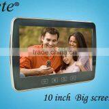 2015 Latest Big Screen Video Door Phone Waterproof Intercom Camera With 10 inch Door Phone Monitor