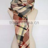 Acrylic Square Tartan Scarf,wholesale Winter Oversize Thick Fringed Oversize Acrylic Square Tartan Scarf thumbnail-3