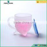Frosted Glass Cup With Handle for Water thumbnail-2