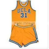 100% Polyester 11/1 Mesh Orange Basketball Uniform thumbnail-2
