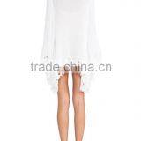 Ladies Fashion Clothing Girls White Beach Cardigan With Lace Details SYA15007 thumbnail-4