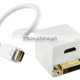 Mini DVI to HDMI+DVI Adapter, Mini DVI Male to HDMI Female and DVI Male
