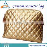 Hot Selling Golden Shiny PU Fashion Cosmetic Bag for Women