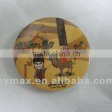 Fancy Plain Antique Tin Badge thumbnail-1