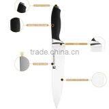 6pcs Kitchen Knife Set Silicone Soft Touch Handle Kitchen Knife Set With S.s Utility Knife Block Block Knife Set thumbnail-4