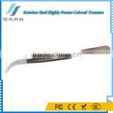 BST-158A Highly Precise Stainless Steel Curved Tweezers Tool Dark Gray thumbnail-4