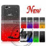 Manufacturer Wholesale Raindrops Transparent Clear Gradient PC Hard Phone Case For Wiko Rainbow Hard pc Case Lowest Price
