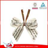 New Design Gift Packing Use Printed Ribbon Bow With Twist Tie
