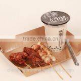 500pcs Kraft Paper Coated Paper Fast Food Box Hot Dogs Folding Recycled Paper Food Tray thumbnail-4