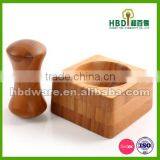 Bamboo Mortar and Pestle Set Wholesales thumbnail-2