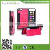 Leather Stand Back Case With Card Holder for Mobile Phone 6 thumbnail-1