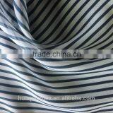 Black White Stripe Print Chiffon Fabric for Women Blouse Sandal Scarf thumbnail-5