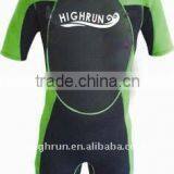 Men's Short Sleeve Green and Black Neoprene Wetsuit