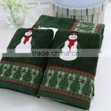 High Quality Cotton Bath Towel Set With Santa Pattern thumbnail-1