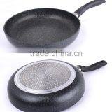 Cantonese Non Stick Marble Coating Fry Pan With Single Handle thumbnail-6