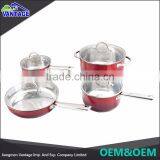 High Quality Hot Selling Color Painted Stainless Steel Cooking Pot Colorful Cookware thumbnail-2
