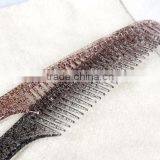 Plastic Morden Hair Comb With Crystals Point Irregularity Handle Hair Brushes thumbnail-2
