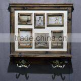 2016 Vintage Wood Wall Shelf With Hooks and Frames thumbnail-5