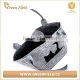 Unique Design Felt Fabric Lady Shopping Handbag Cute Cat Pattern Tote Bag thumbnail-3