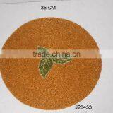 Yellow Glass Bead Place Mats With Green Leaf Patterns Other Colours Also Available thumbnail-1