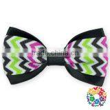 Large Bow /Cartoon Kids Grosgrain Boutique Ribbon Hair Bow / Lovely Cat Printing thumbnail-2