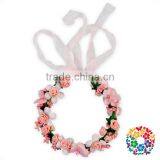 Wholesale Children 2 Pcs Adjustable Tiara Artificial Flower Crown And Waist Bracelet thumbnail-2