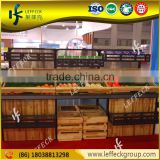 Professional manufacture wood fruit vegetable display stand design