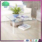 European Style Acrylic Furniture Coffee Table Plexiglass End Table With Clear Lucite Legs thumbnail-2