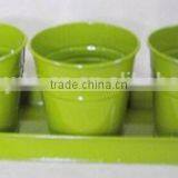 Set of 3 Garden Planter Pots on a Tray thumbnail-1