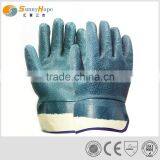 Blue Safety Cuff Sandy Nitrile Coated Gloves thumbnail-1