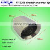 High Quality Auto Part Stainless Steel 304 Greed--y Universal Tip
