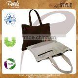 Geometrical Design Canvas Tote Bag With Self Handle thumbnail-4